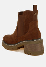 vostok suede chunky chelsea boots#color_brown