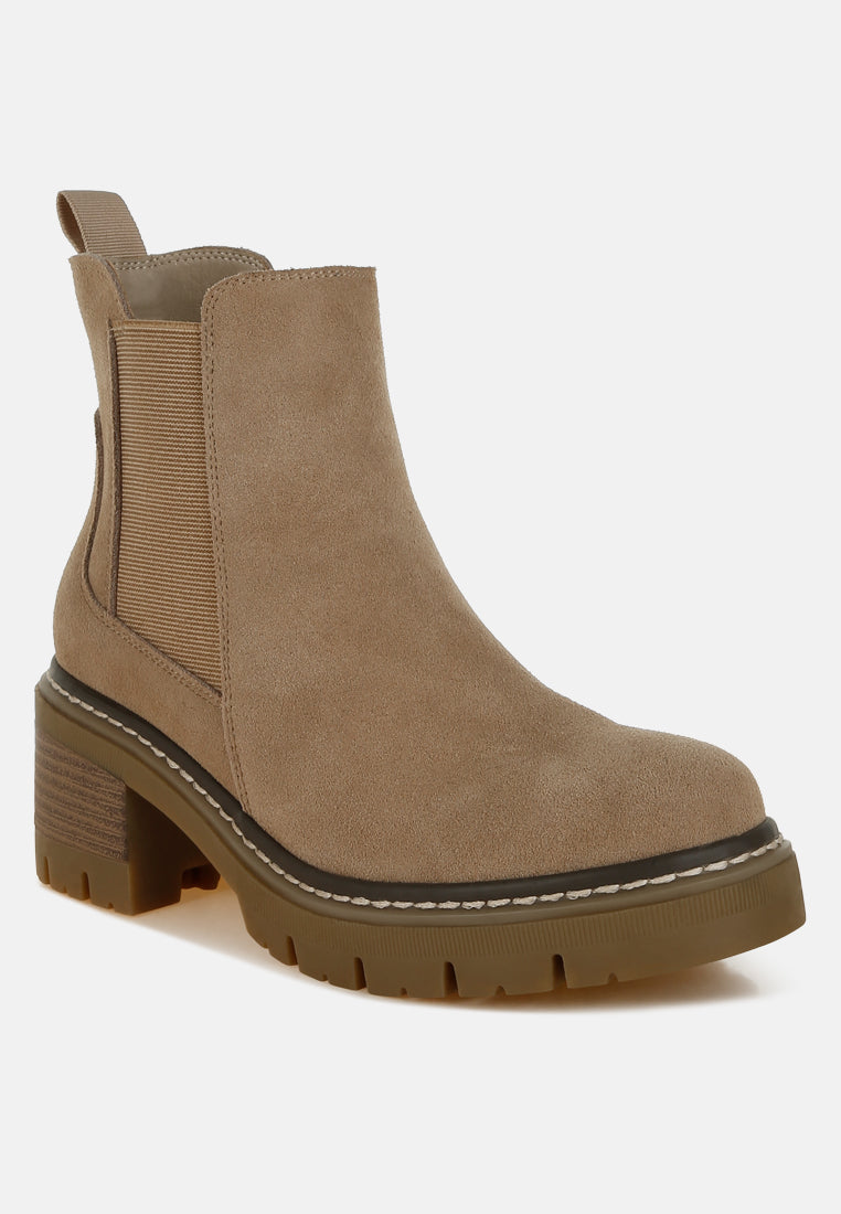 vostok suede chunky chelsea boots#color_beige