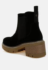 vostok suede chunky chelsea boots#color_black