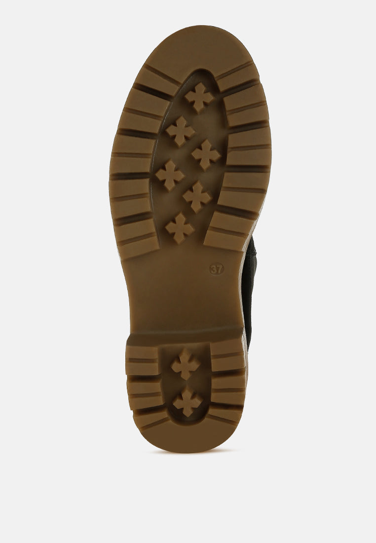 vostok suede chunky chelsea boots#color_black