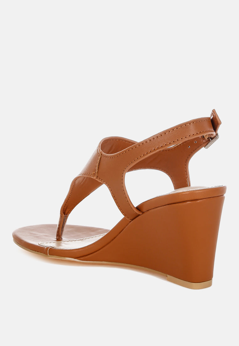 wami real leather wedge heel sandals#color_tan