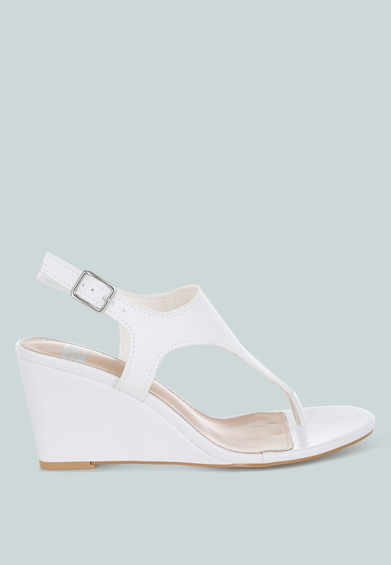 wami real leather wedge heel sandals#color_white