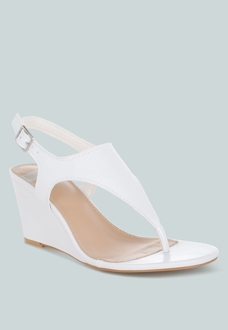 wami real leather wedge heel sandals#color_white