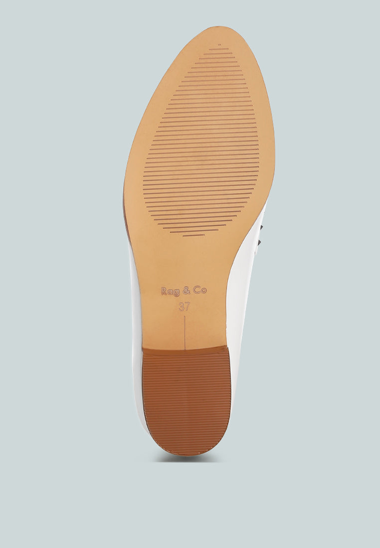 winged patent pleather penny loafers#color_off white