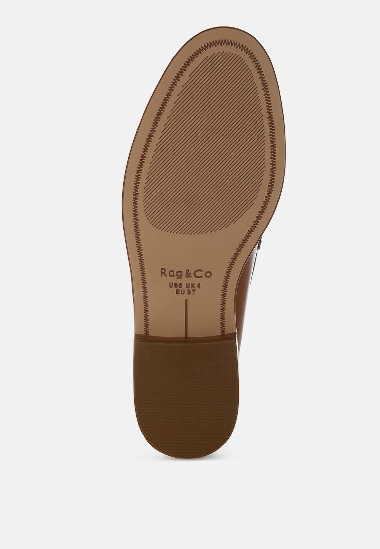 yelena real leather tassel loafers#color_tan