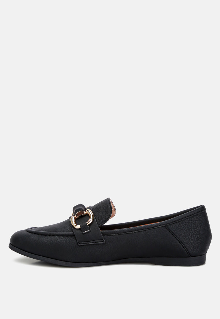 Asher Horsebit Embellished Raffia Loafers In Black#color_black