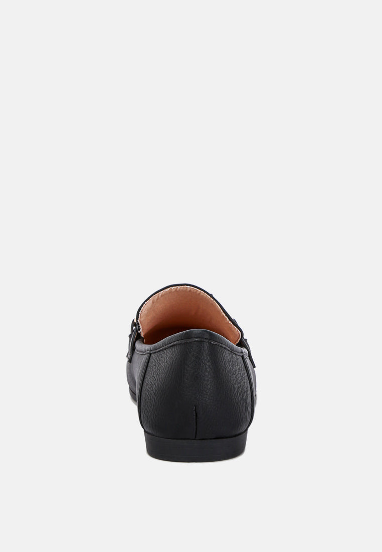 Asher Horsebit Embellished Raffia Loafers In Black#color_black