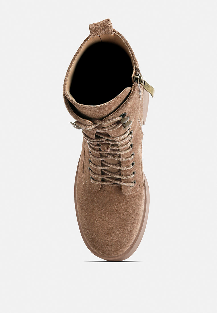 Carmac High Ankle Platform Boots In Tan#color_tan