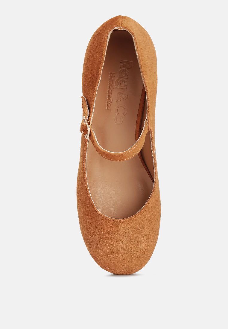 DALLIN Suede Block Heel Mary Janes#color_tan