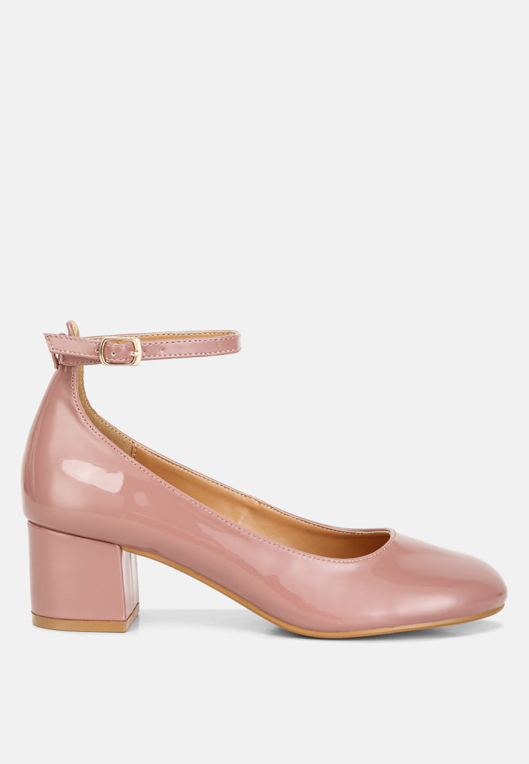 DEBBIE Ankle Strap Low Block Heel Sandal#color_blush
