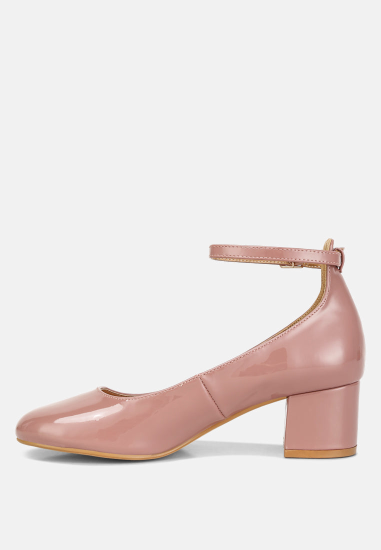 DEBBIE Ankle Strap Low Block Heel Sandal#color_blush