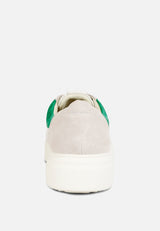 ENDLER Color Block Leather Sneakers#color_green