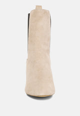Gaven Suede High Ankle Chelsea Boots In Sand#color_sand