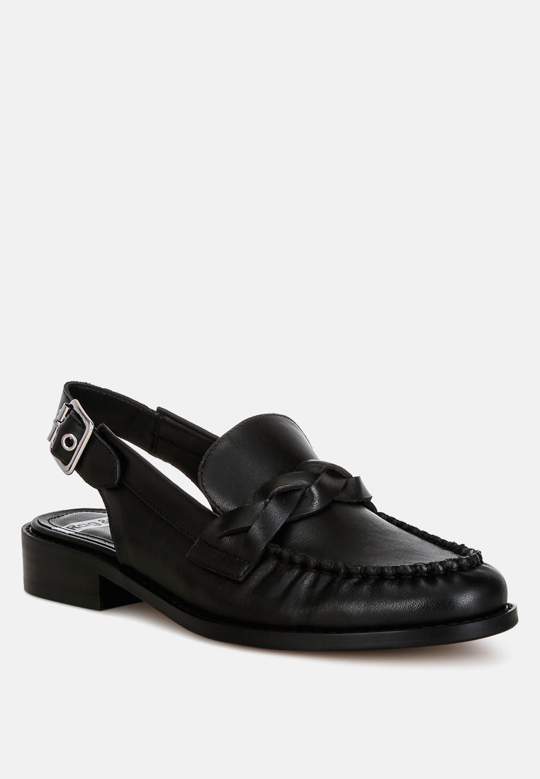 jemykin genuine leather loafer sandals#color_black