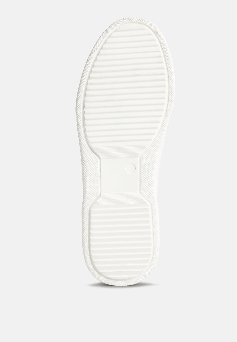 MAGULL Solid Lace Up Leather Sneakers#color_pink