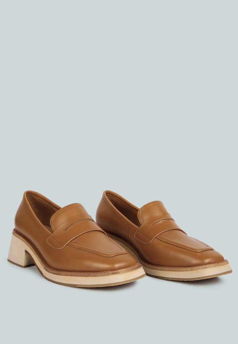 MOORE lead lady loafers#color_tan