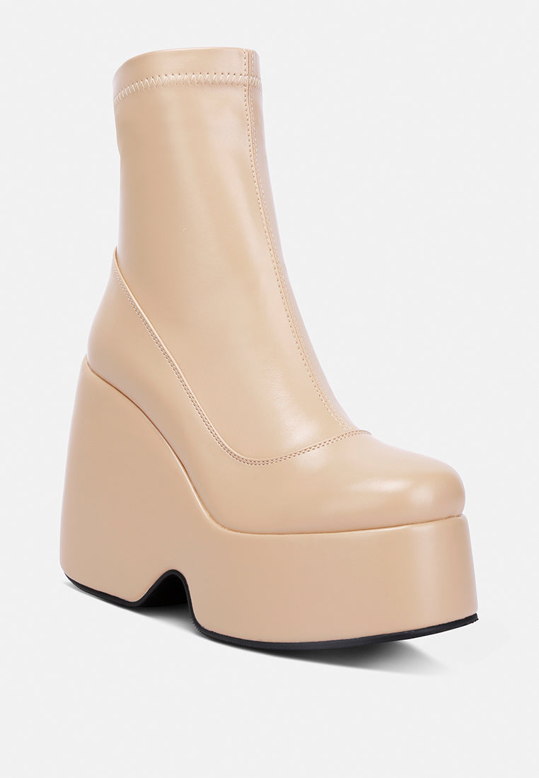 PURNELL Beige High Platform Ankle Boots#color_beige