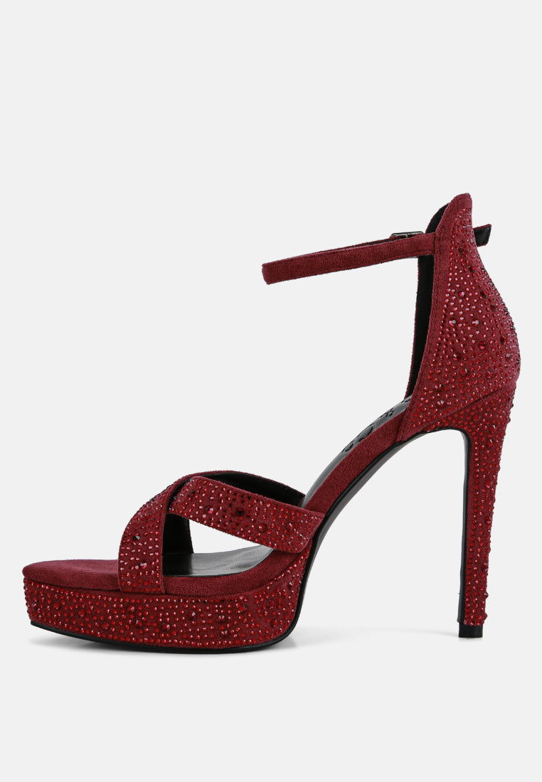 REGALIA Rhinestone Embellished Stiletto Sandals#color_Burgundy