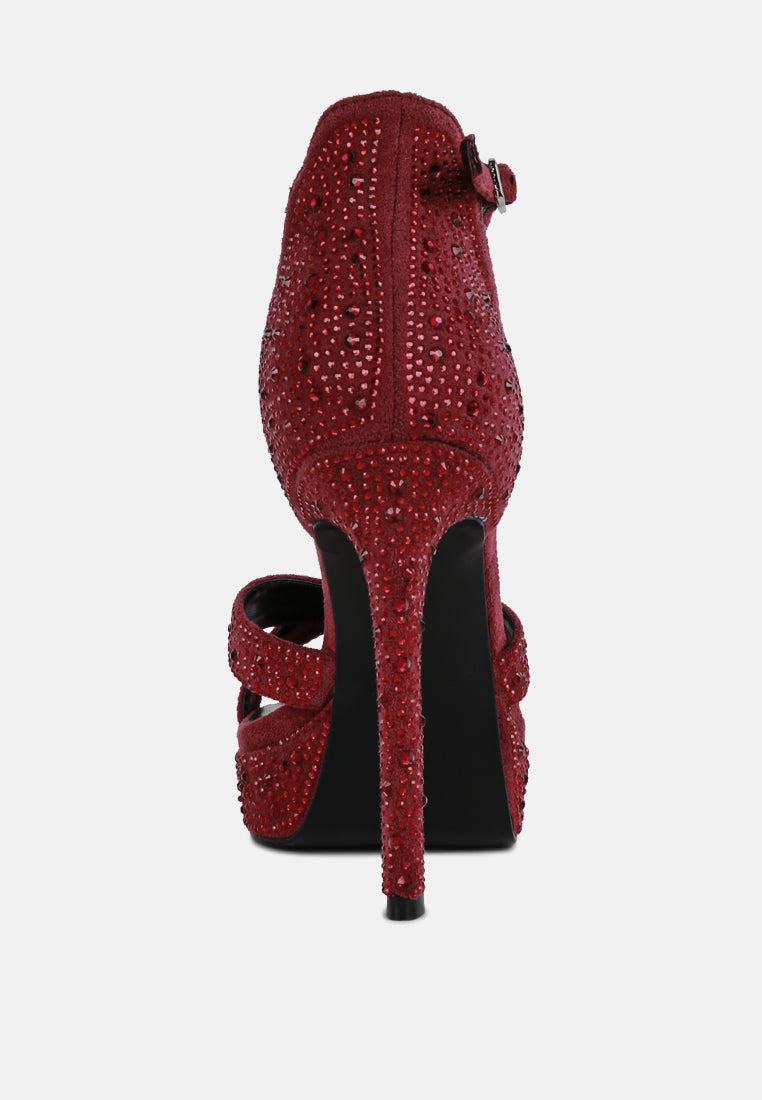 REGALIA Rhinestone Embellished Stiletto Sandals#color_Burgundy