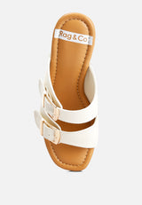 Sarai Buckle Straps High Block Heel Clogs In Beige#color_beige