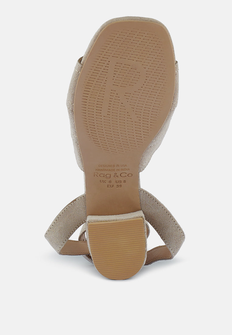 SIGRID Fine Suede Block Heeled Sandal#color_nude