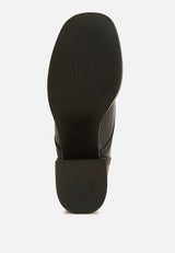 ZAILA Leather Block Heel Oxfords#color_black