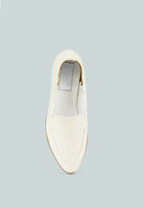 BOUGIE White Organic Canvas Loafers_White
