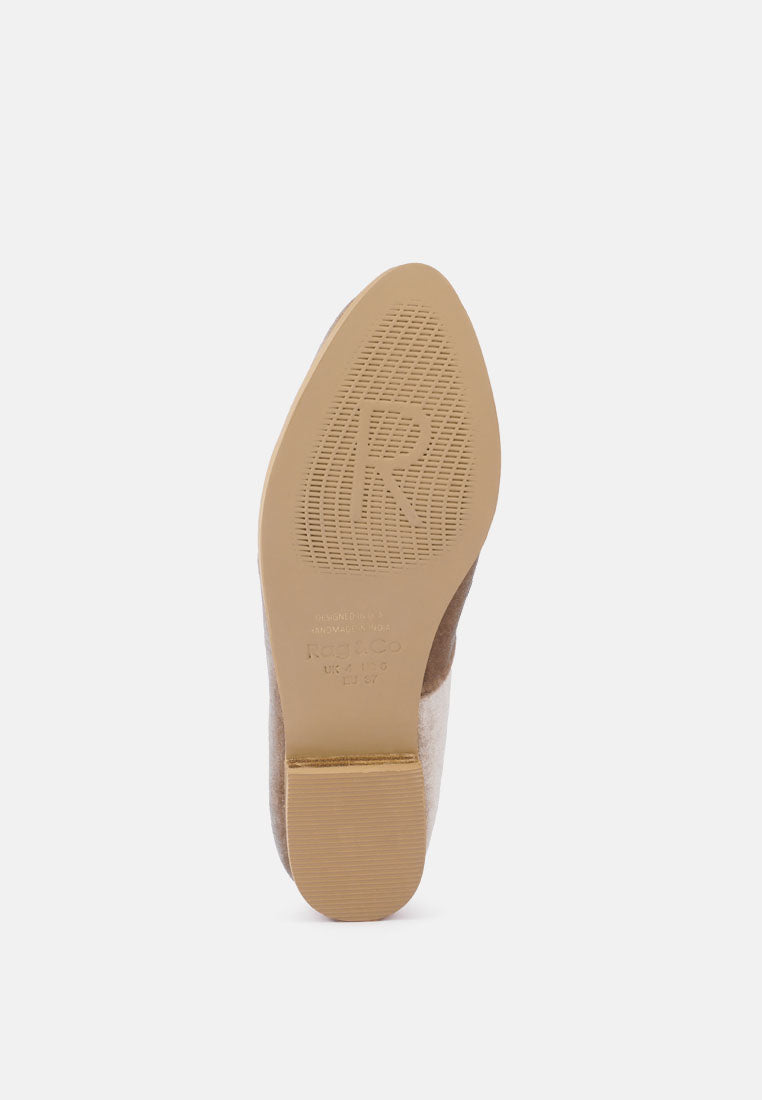 LUXE-LAP Taupe Velvet Handcrafted Loafers_Taupe