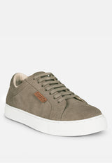 ASHFORD Taupe Fine Suede Handcrafted Sneakers#Color_taupe