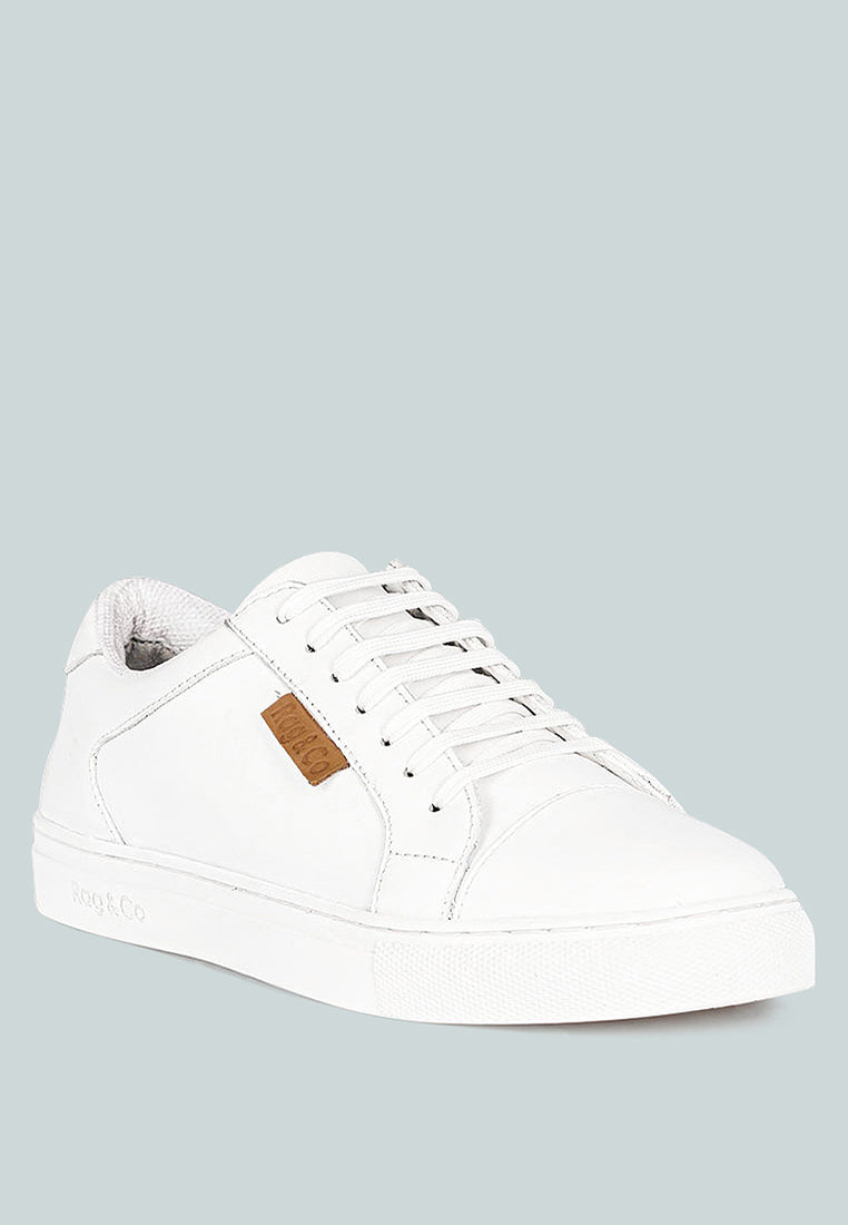 Buy Ashford White Fine Leather Handcrafted Sneakers | Sneakers | Rag ...