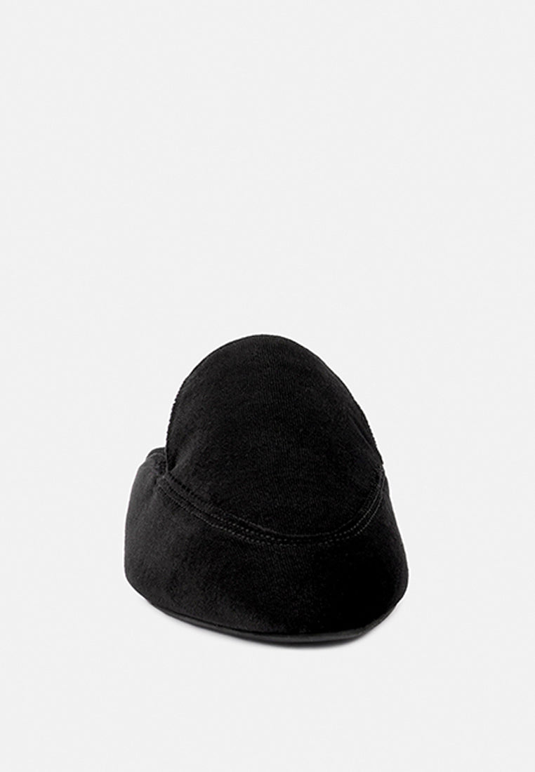 BATISTE Black Velvet Handcrafted Mules_Black