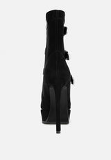 beaux high platform stiletto ankle boots in black#color_black