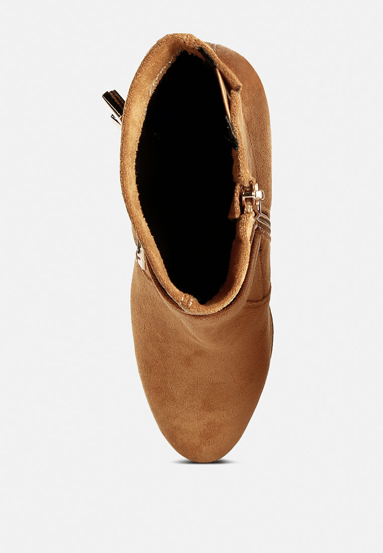 beaux high platform stiletto ankle boots in tan#color_tan