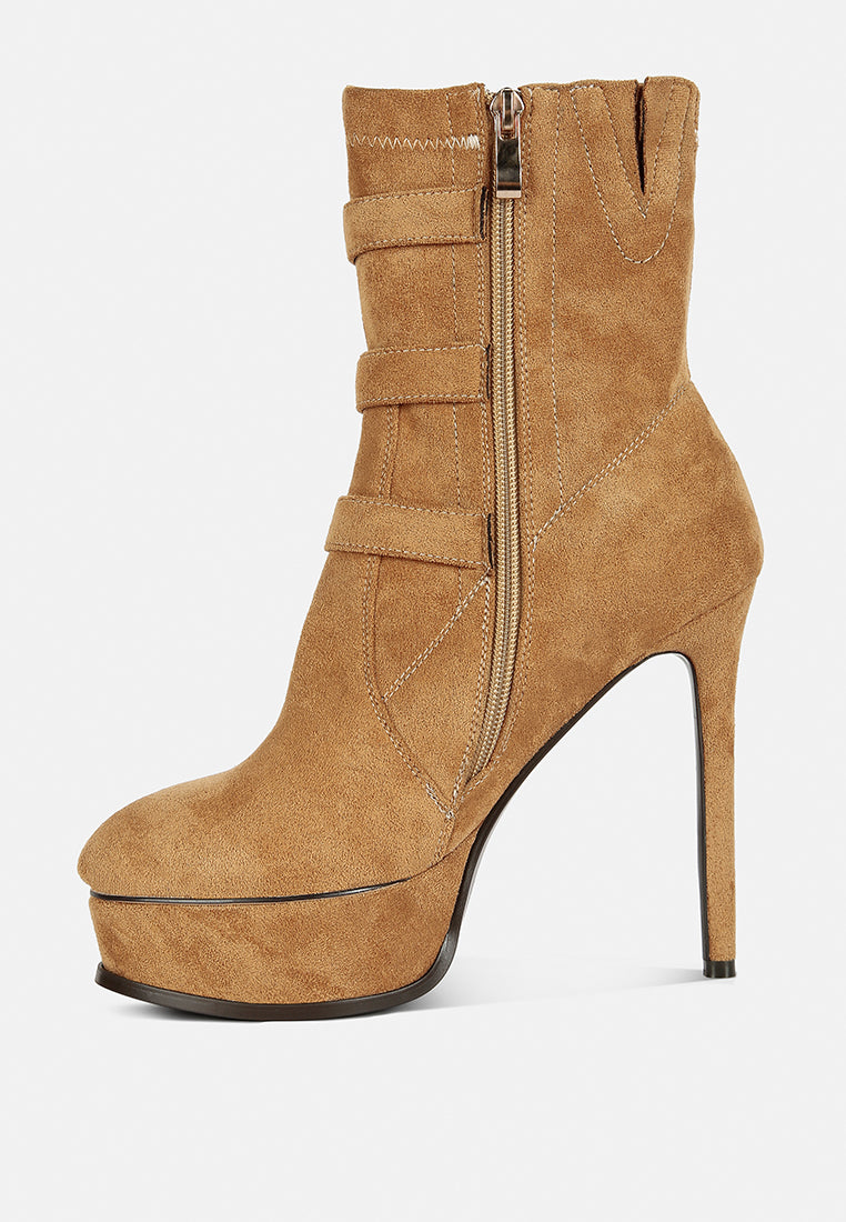 beaux high platform stiletto ankle boots in tan#color_tan