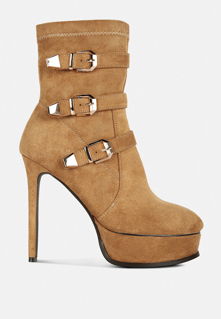 beaux high platform stiletto ankle boots in tan#color_tan