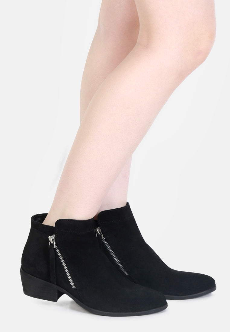 BESS Black Ankle Boots-Black