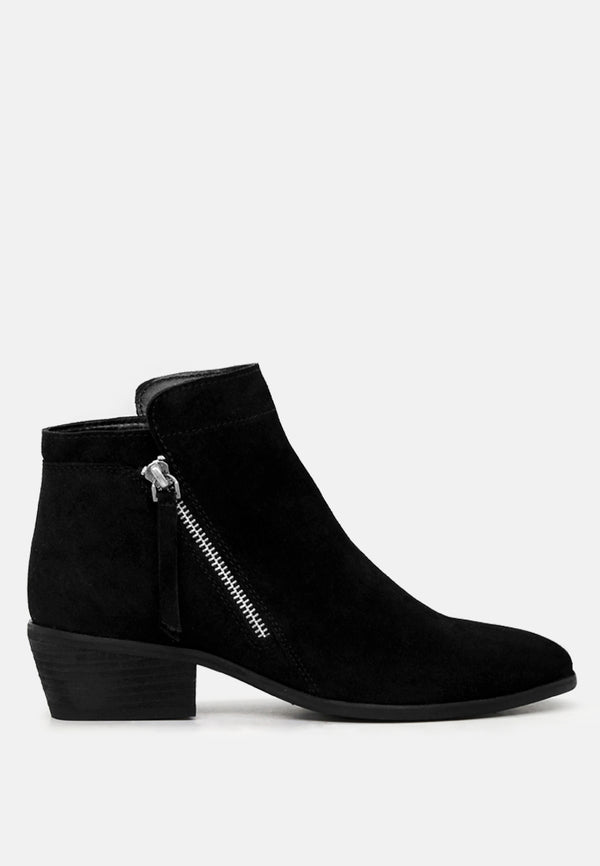 BESS Black Ankle Boots-Black