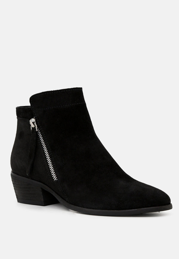 BESS Black Ankle Boots-Black