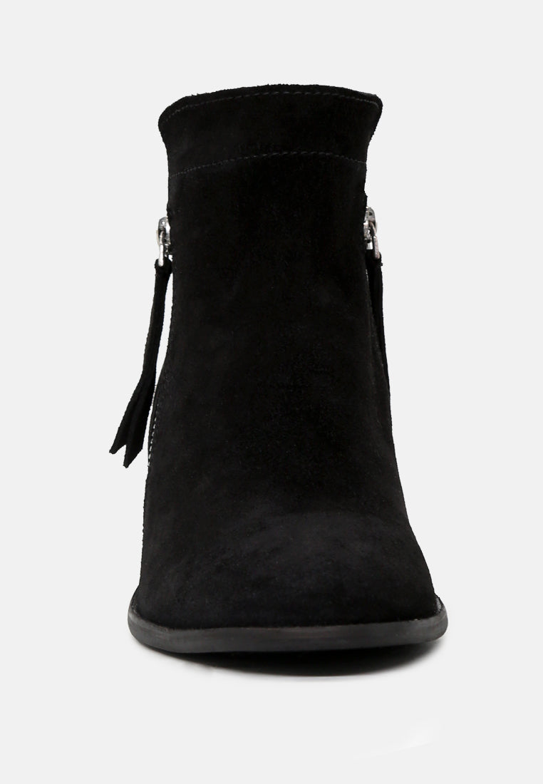 BESS Black Ankle Boots-Black