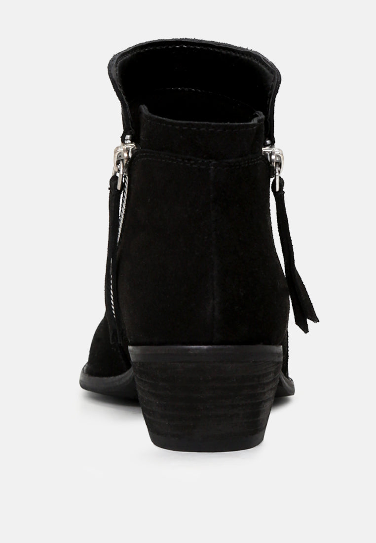 BESS Black Ankle Boots-Black