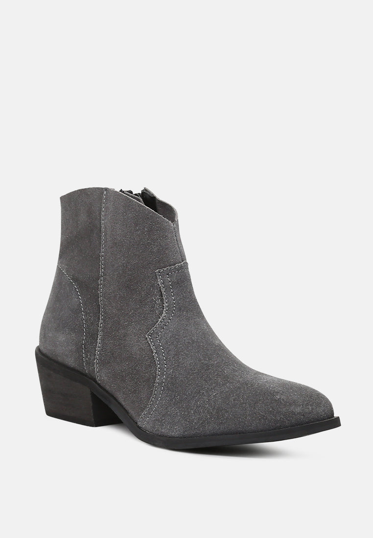 BRISA Grey Ankle Boots_Grey
