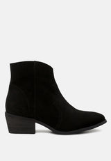BRISA Black Ankle Boots-Black