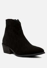 BRISA Black Ankle Boots-Black