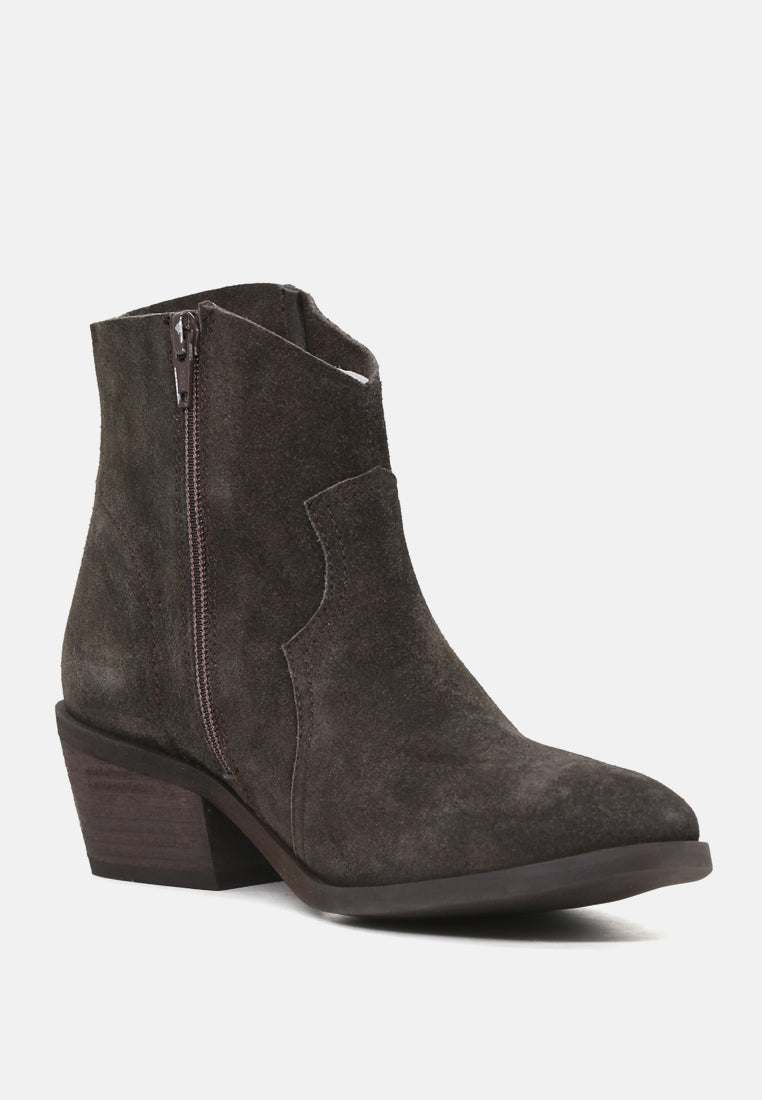 BRISA Dark Brown Ankle Boots-Dark Brown