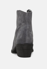 BRISA Grey Ankle Boots_Grey