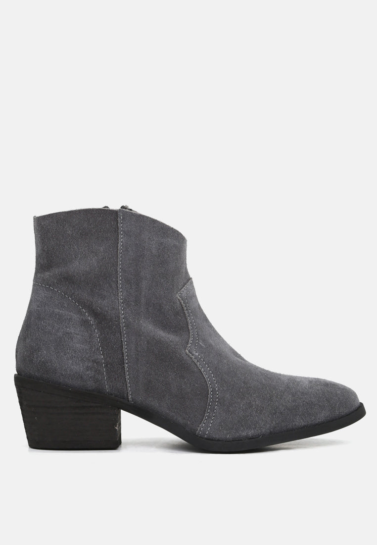 BRISA Grey Ankle Boots_Grey