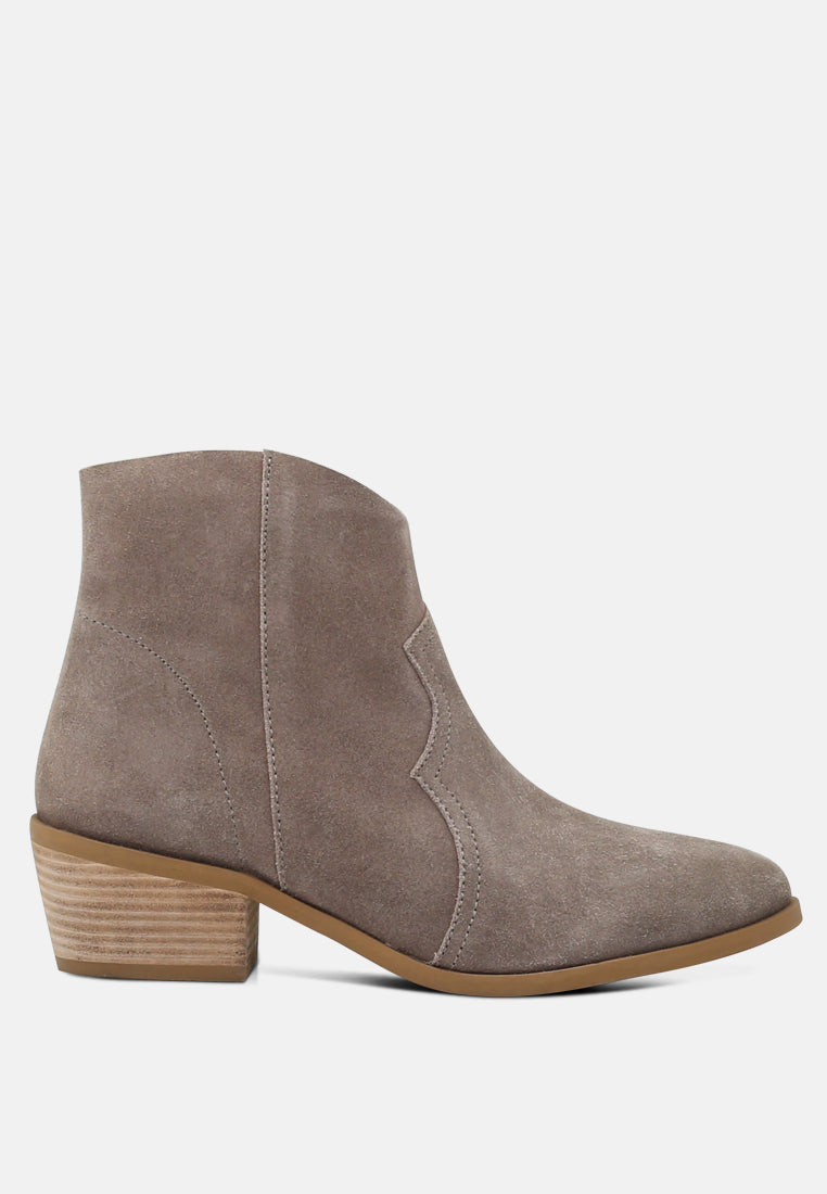 BRISA Taupe Ankle Boots-Taupe