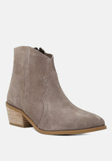 BRISA Taupe Ankle Boots-Taupe