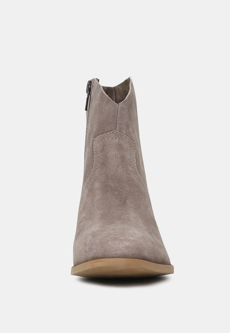 BRISA Taupe Ankle Boots-Taupe