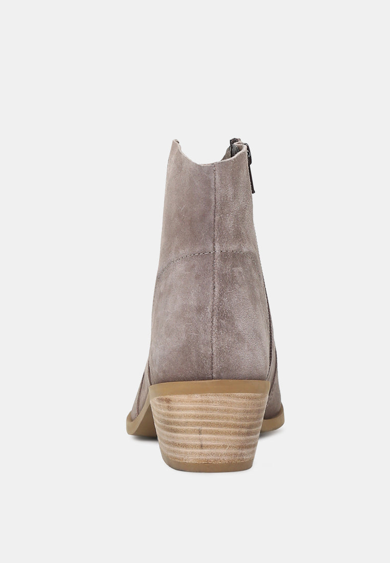 BRISA Taupe Ankle Boots-Taupe